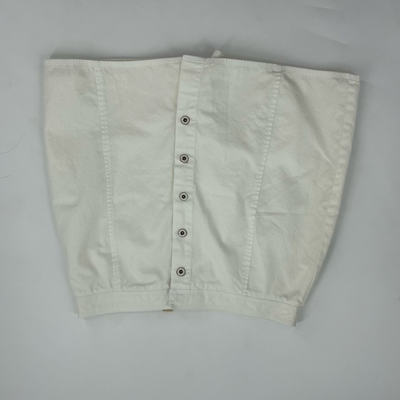 Kate Hill Petite Skort Women's 14P (Waist 32in) Ivory, Cotton Twill Front Snaps - Picture 12 of 12